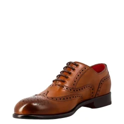 Oxford Brogue Marrone Elegante Da Uomo In Pelle