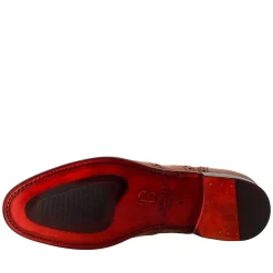 Oxford Brogue Marrone Elegante Da Uomo In Pelle