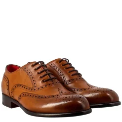 Oxford Brogue Marrone Elegante Da Uomo In Pelle