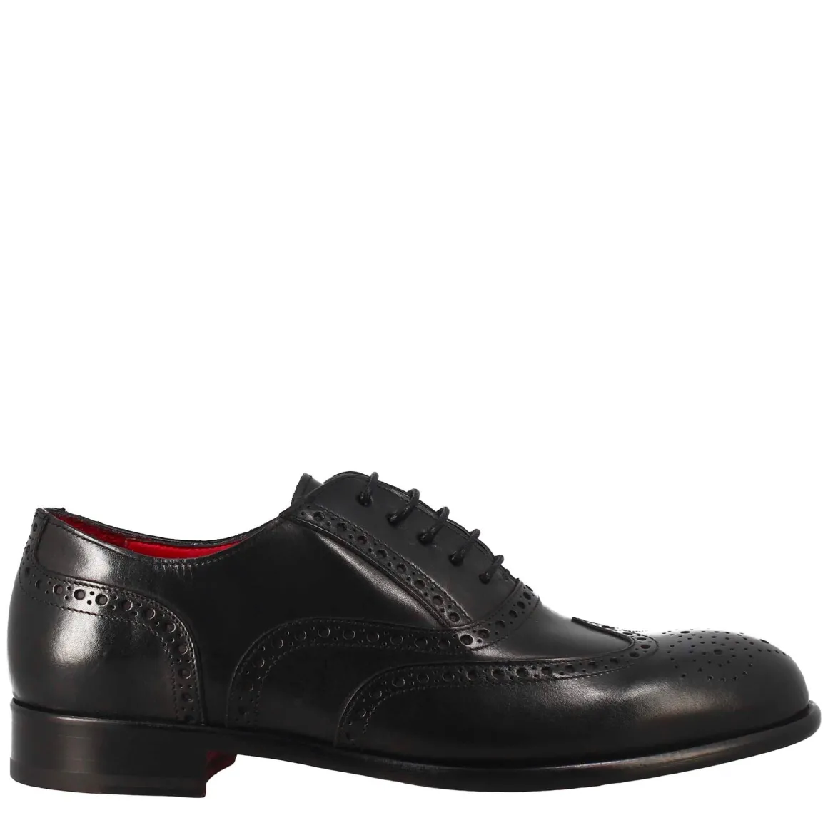 Oxford Brogue Nero Elegante Da Uomo In Pelle