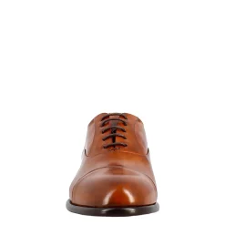 Oxford Marrone Elegante Da Uomo In Pelle E Fodera Rossa
