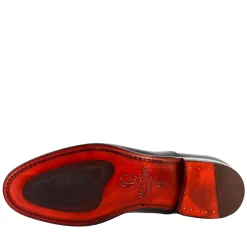 Oxford Nero Elegante Da Uomo In Pelle E Fodera Rossa