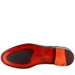 Oxford Semi Brogue Nero Elegante Da Uomo In Pelle