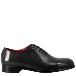 Oxford Wholecut Blu Elegante Da Uomo In Pelle E Fodera Rossa