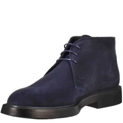 Polacchino Liscio Da Uomo In Pelle Scamosciata Colore Blu Scuro