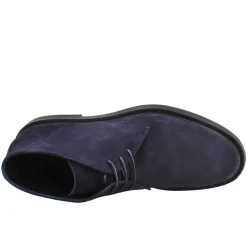 Polacchino Liscio Da Uomo In Pelle Scamosciata Colore Blu Scuro