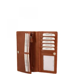 Portafogli Da Donna Realizzato In Nappa Per Banconote Carte Di Credito In Vari Colori