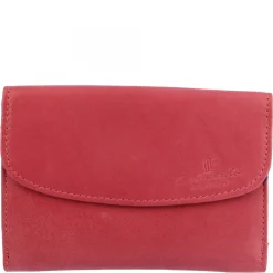 Portafoglio Donna Sauvage Pelle Di Vitello Arancione Porta Tessere Banconote Con Pattina