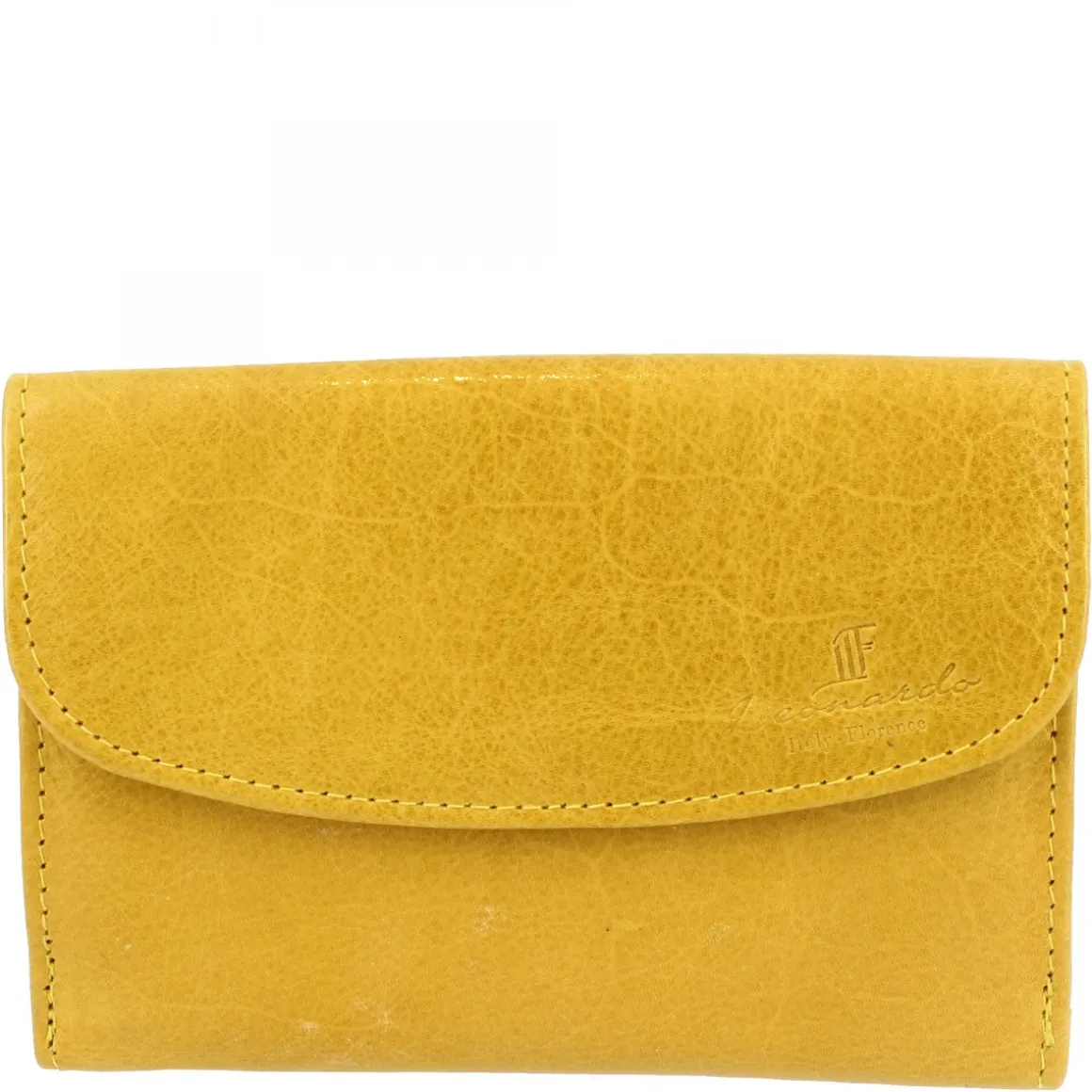 Portafoglio Donna Sauvage Pelle Di Vitello Arancione Porta Tessere Banconote Con Pattina