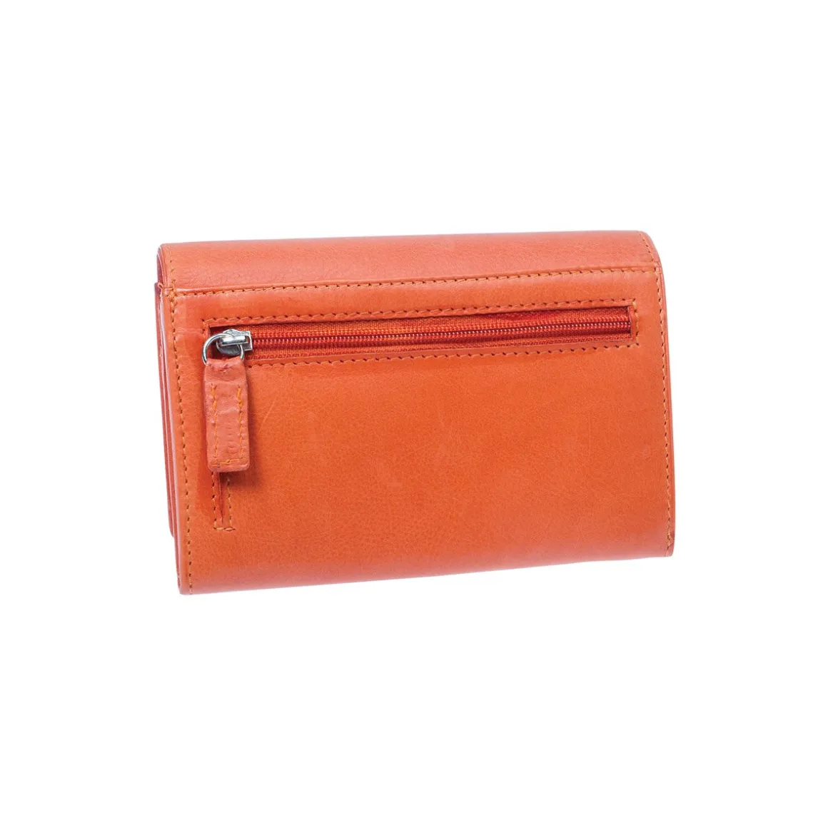 Portafoglio Donna Sauvage Pelle Di Vitello Arancione Porta Tessere Banconote Monete