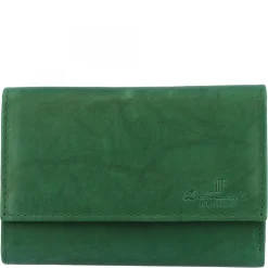 Portafoglio Donna Sauvage Pelle Di Vitello Rosso Porta Tessere Banconote Chiusura Bottone