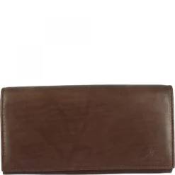 Portafoglio Donna Sauvage Pelle Di Vitello Nero Fatto A Mano Porta Tessere Tasche Banconote