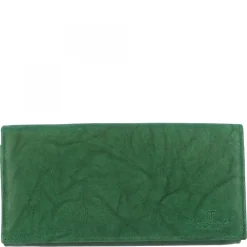 Portafoglio Donna Sauvage Pelle Di Vitello Nero Fatto A Mano Porta Tessere Tasche Banconote