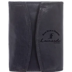 Portafoglio Unisex Sauvage Fatto A Mano Pelle Di Vitello Nero Porta Tessere Banconote Monete
