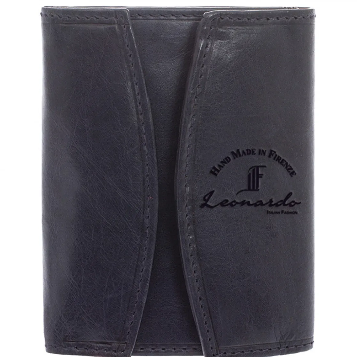 Portafoglio Unisex Sauvage Fatto A Mano Pelle Di Vitello Nero Porta Tessere Banconote Monete