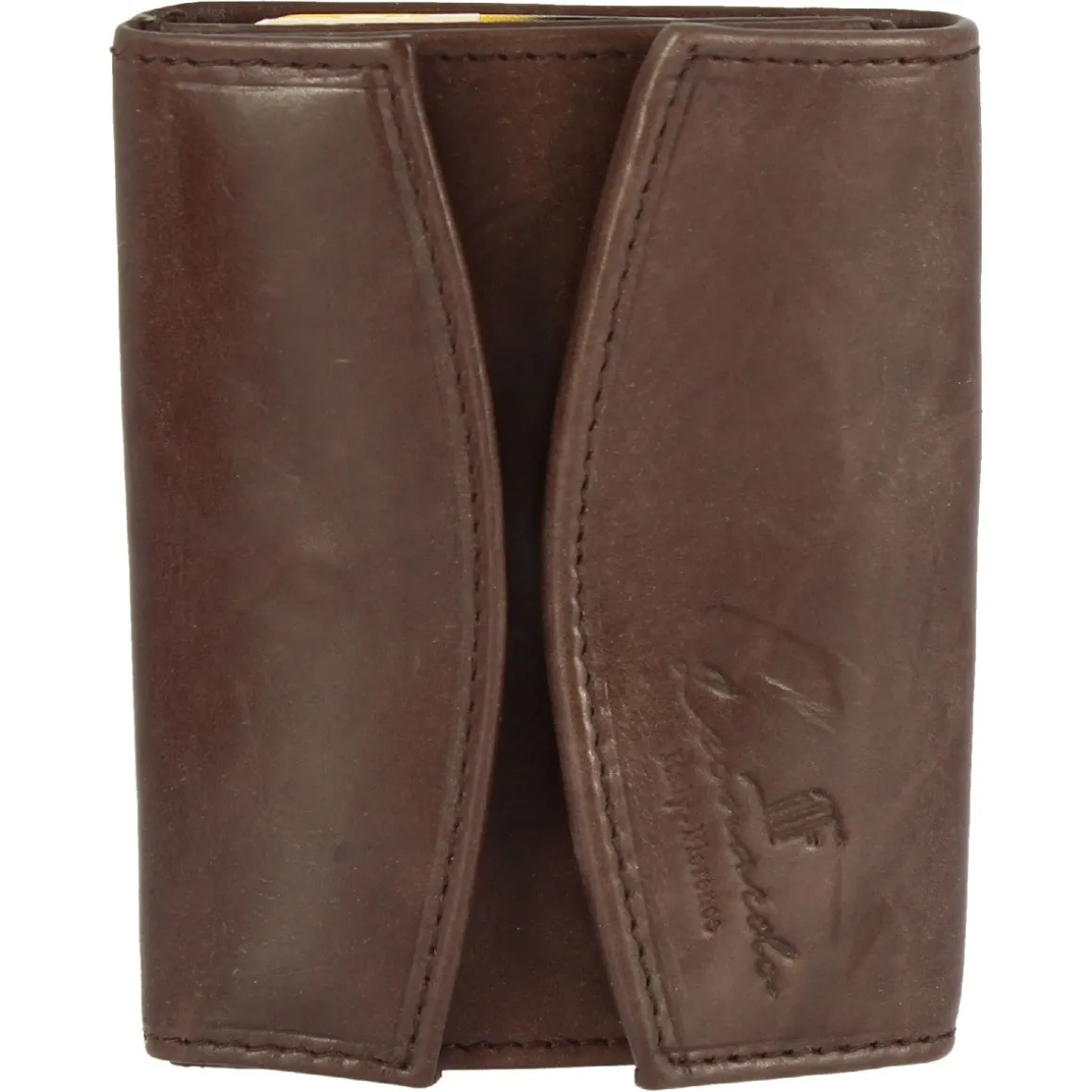 Portafoglio Unisex Sauvage Fatto A Mano Pelle Di Vitello Nero Porta Tessere Banconote Monete