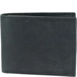 Portafoglio Uomo Sauvage Pelle Di Vitello Porta Tessere Banconote Tasche Laterali
