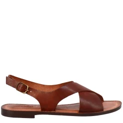 Sandali Arcadia Da Donna Stile Romano Antico In Pelle Marrone