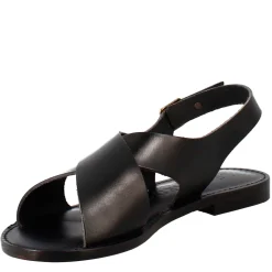 Sandali Arcadia Da Donna Stile Romano Antico In Pelle Colore Nero