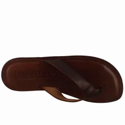 Sandali Arezzo Modello Gladiatore Da Uomo In Pelle Color Marrone