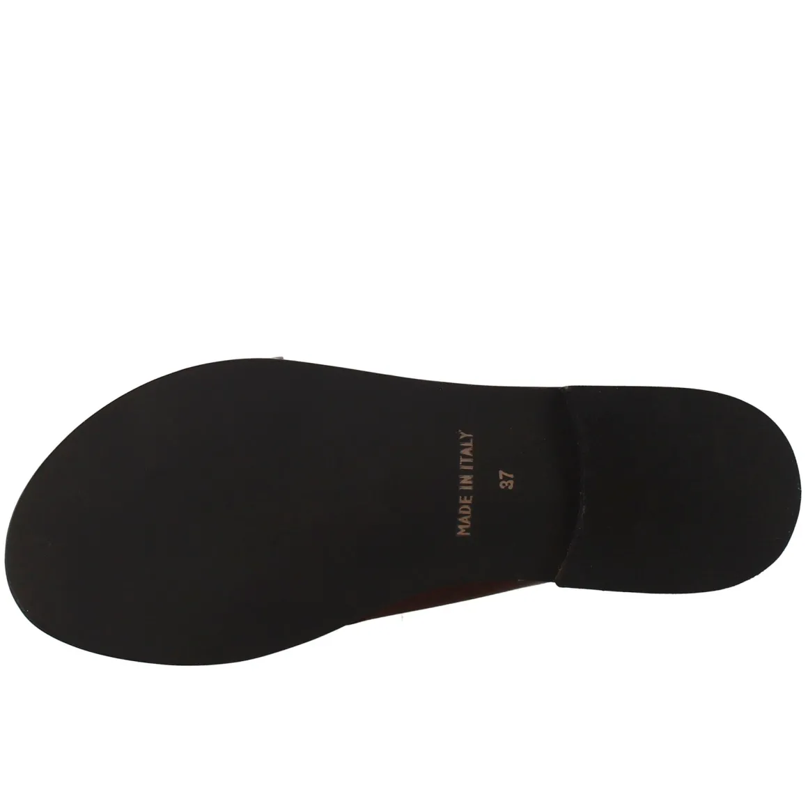 Sandali Bassi Ciabatta Da Donna Fatti A Mano In Pelle Color Cuoio Con Fibbia Dorata