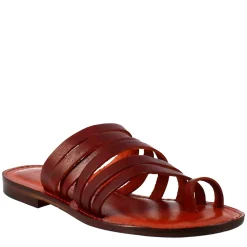 Sandali Celestia Da Donna Stile Romano Antico In Pelle Marrone