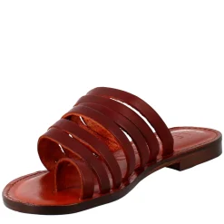 Sandali Celestia Da Donna Stile Romano Antico In Pelle Marrone