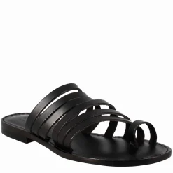 Sandali Celestia Da Donna Stile Romano Antico In Pelle Colore Nero