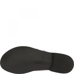 Sandali Ciabatta Da Donna Fatti A Mano In Pelle Nera Con Fibbia Dorata