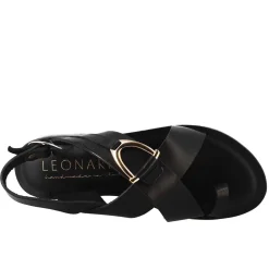 Sandali Donna Infradito In Pelle Color Nero