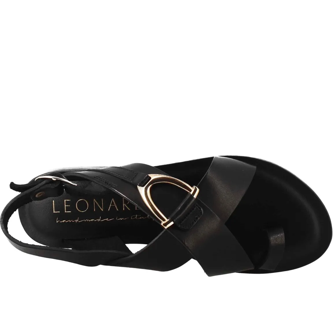 Sandali Donna Infradito In Pelle Color Nero