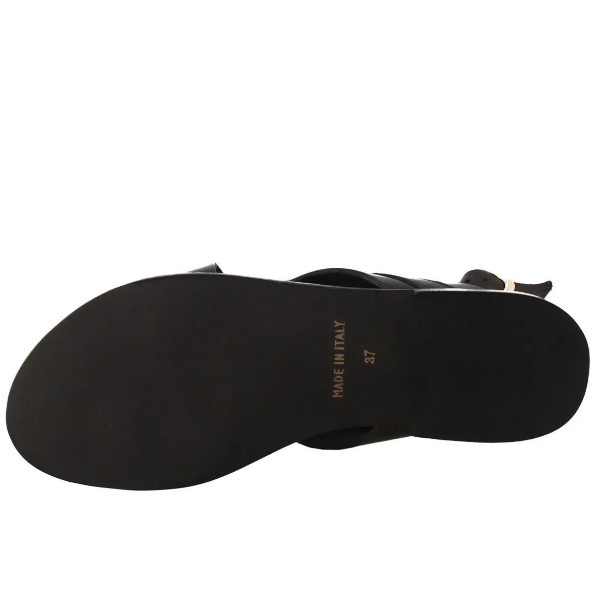 Sandali Donna Infradito In Pelle Color Nero
