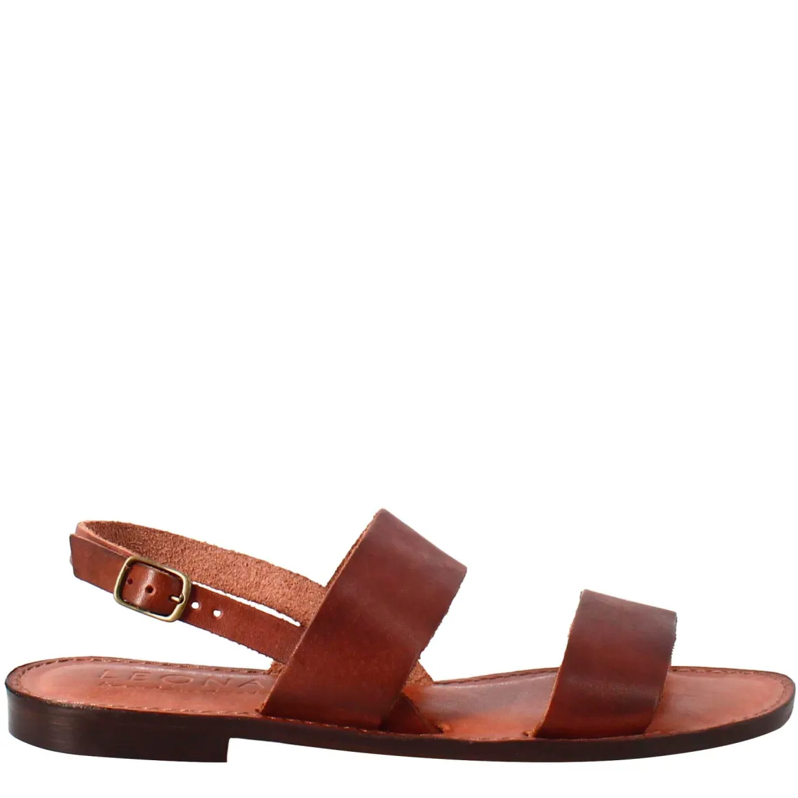 Sandali Euforia Da Donna Stile Romano Antico In Pelle Marrone