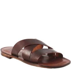 Sandali Gladiatore Da Uomo In Pelle Marrone