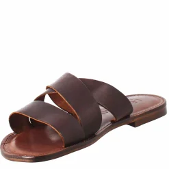Sandali Gladiatore Da Uomo In Pelle Marrone