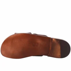 Sandali Gladiatore Da Uomo In Pelle Marrone