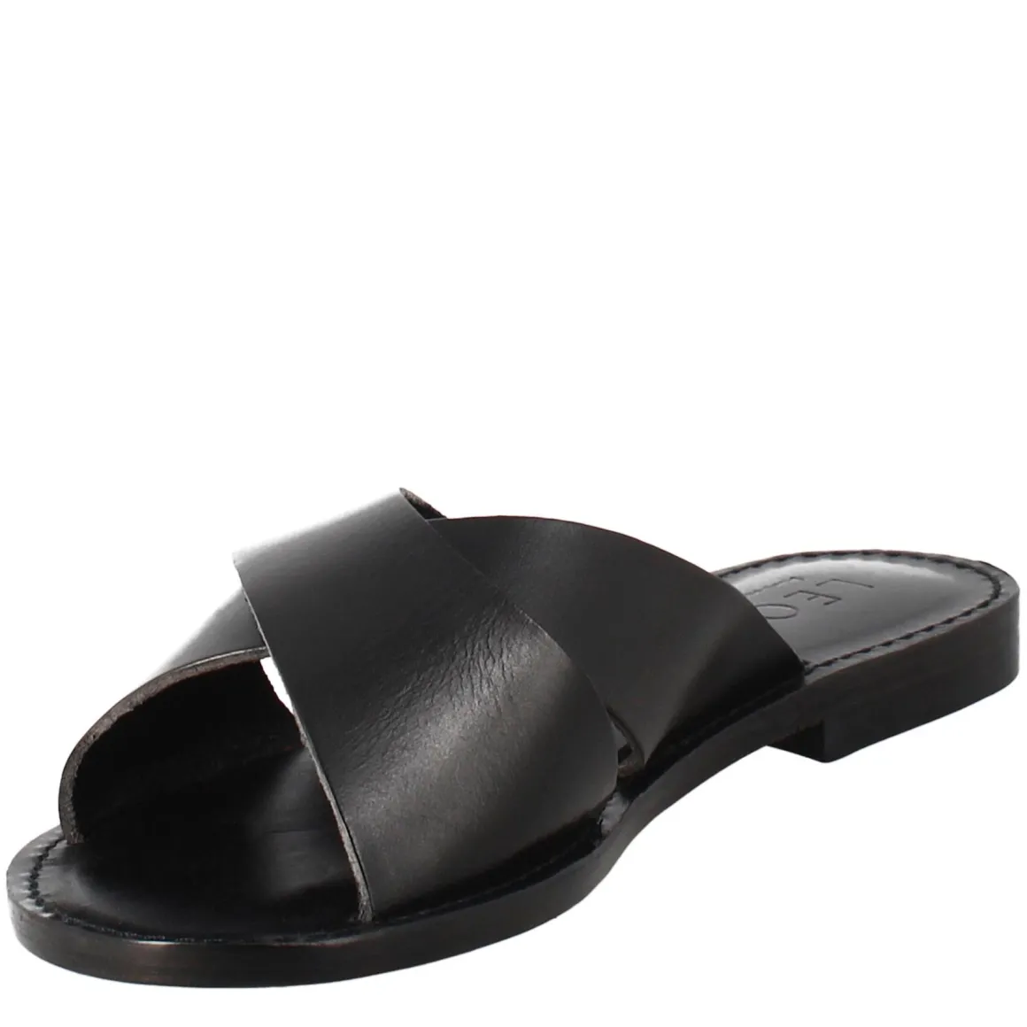 Sandali Incanto Da Donna Stile Romano Antico In Pelle Colore Nero