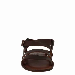 Sandali Pisa Modello Gladiatore Da Uomo In Pelle Color Marrone