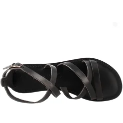 Sandali Sinfonia Da Donna Stile Romano Antico In Pelle Colore Nero