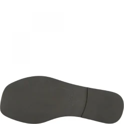 Sandali Slip-on Da Donna Fascia Larga Con Pieghe Fatti A Mano In Nappa Nera