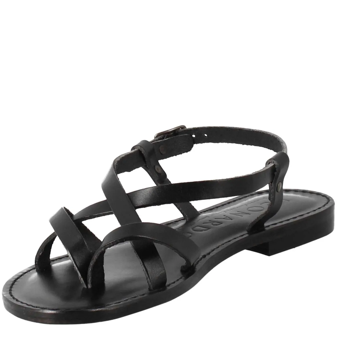 Sandali Solace Da Donna Stile Romano Antico In Pelle Colore Nero