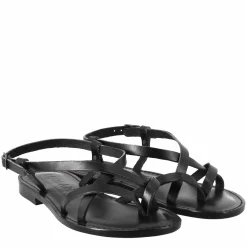 Sandali Solace Da Donna Stile Romano Antico In Pelle Colore Nero