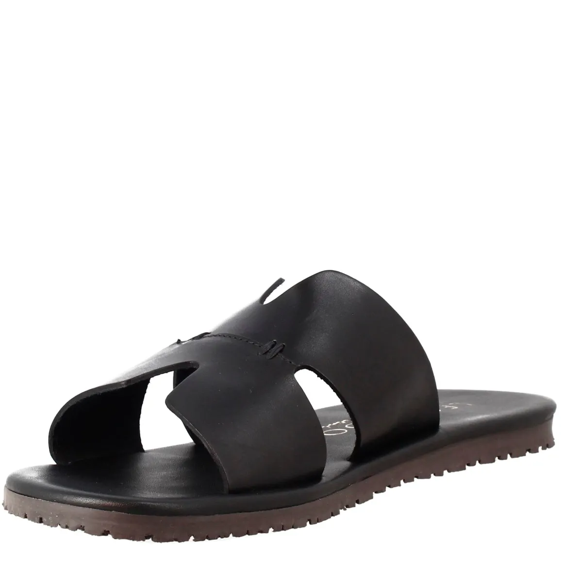Sandali Uomo A H In Pelle Colore Nero