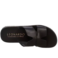 Sandali Uomo A H In Pelle Colore Nero