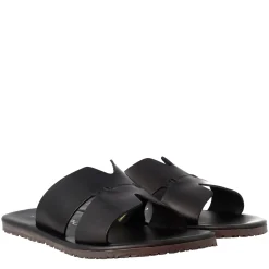 Sandali Uomo A H In Pelle Colore Nero