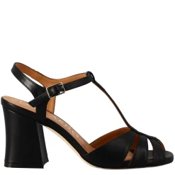 Sandalo A Gabbia Da Donna In Pelle Colore Nero