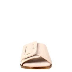 Sandalo Basso Da Donna In Pelle Scamosciata Beige