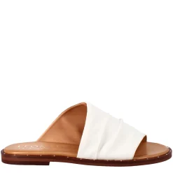 Sandalo Da Donna A Fascia In Pelle Bianco