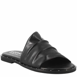 Sandalo Da Donna A Fascia In Pelle Nero