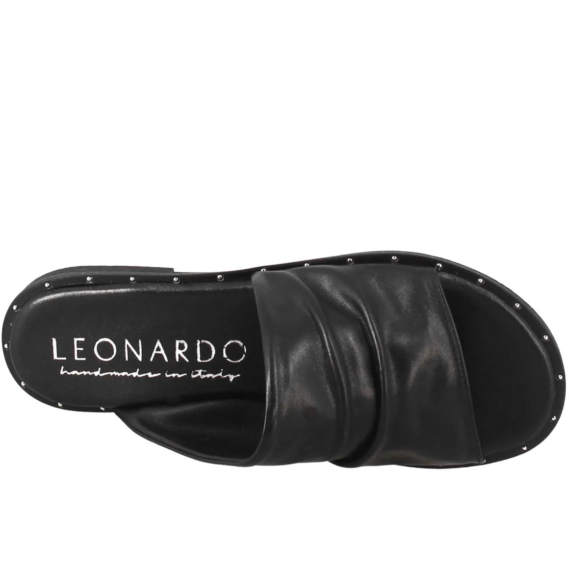 Sandalo Da Donna A Fascia In Pelle Nero
